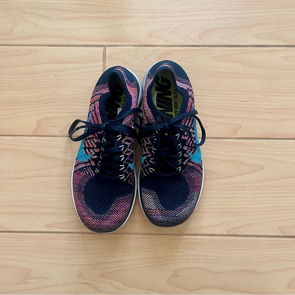 Nike Free 4.0 Flyknit Women’s Size 5.5 Obsidian Vivid Purple - Picture 5 of 9